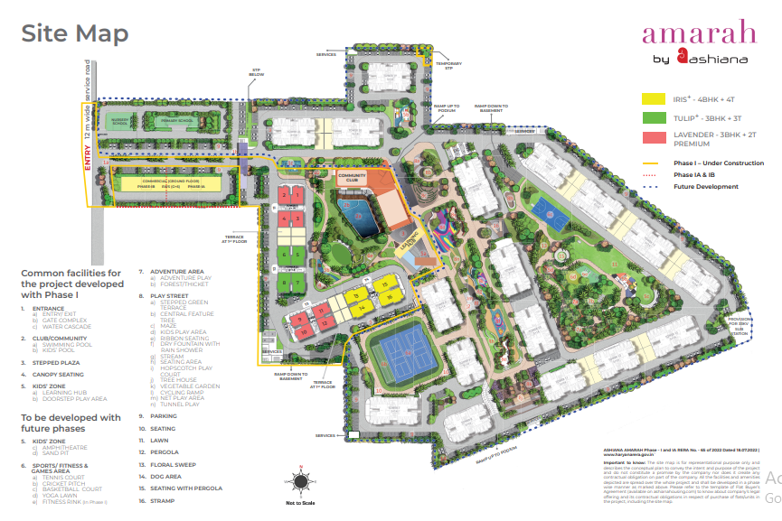 Sitemap - Ashian Amarah Sector 93 Gurgaon